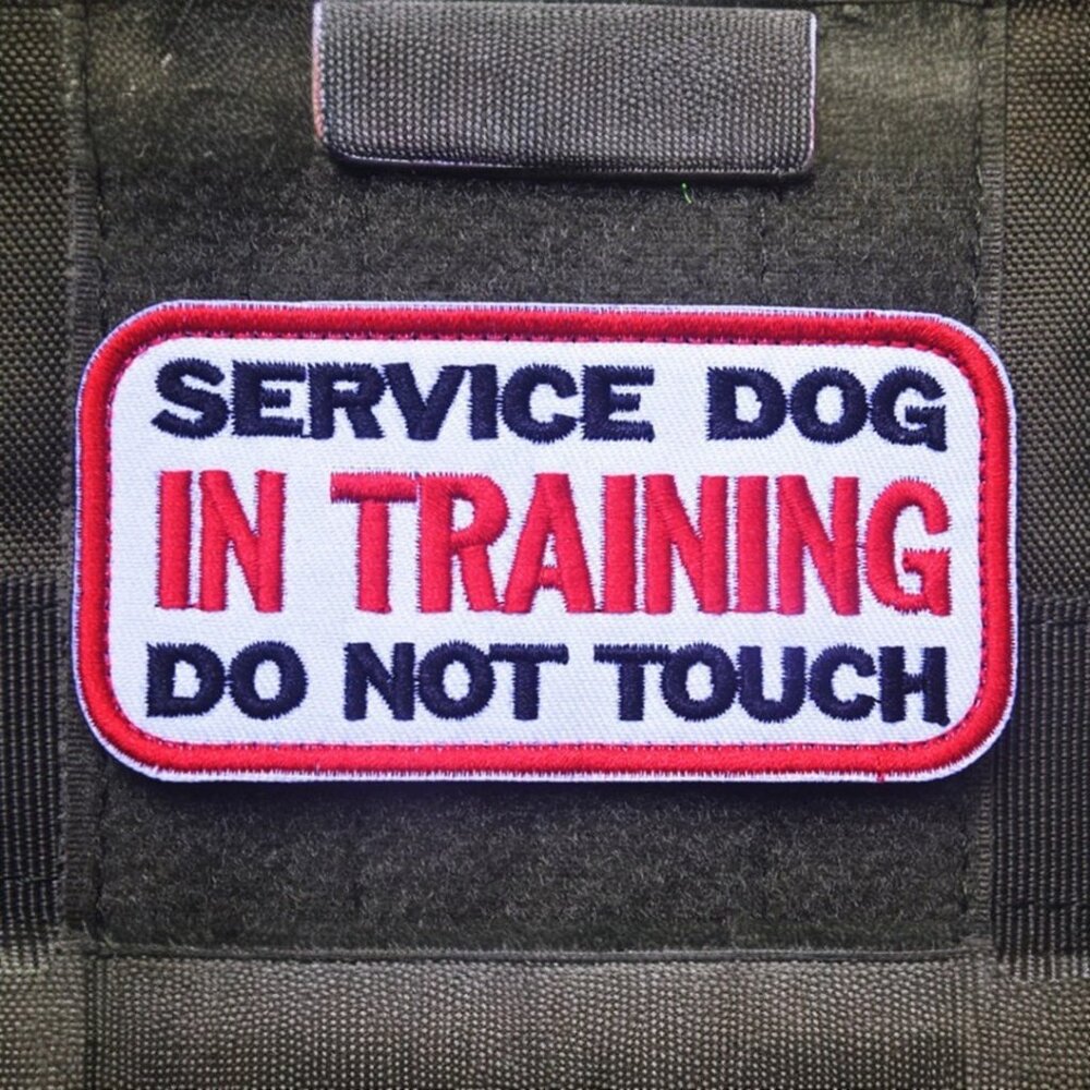 Service Dog Vest Emblem, In Training Tactical Morale Embroidery Patches For Vest